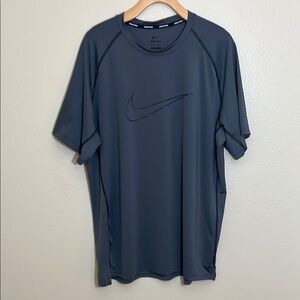 Nike Pro Dri-Fit Gray Slim Fit Short Sleeve T-Shirt